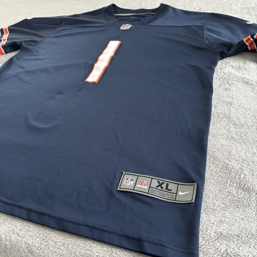 Nike‎ NFL Chicago Bears Jersey Men's XL Football Navy Orange Adult